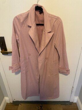 SHEIN Blush Pink Lightweight Trench Coat Jacket